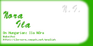 nora ila business card