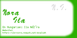 nora ila business card